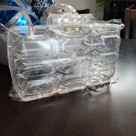 Mini Transparent Handbag Women's Clutch Purch Honeycomb Acrylic Evening … - Picture 5 of 6